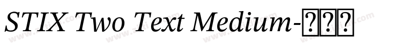 STIX Two Text Medium字体转换